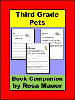 Preview of Third Grade Pets Chapter Questions & Proofread and Write Sentences