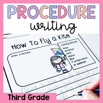 Preview of Third Grade How To Writing Prompts and Worksheets | Procedure Writing