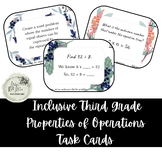 Inclusive Third Grade Properties of Operations Task Cards