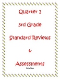 Third Grade Quarter 1 Math Standard Reviews & Assessments