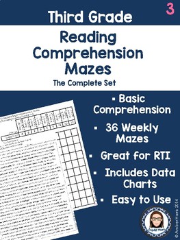 Preview of Third Grade Reading Comprehension Mazes FREE SAMPLE
