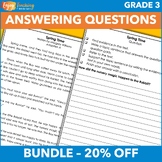 Third Grade Reading Comprehension Passages & Questions - T