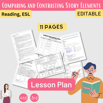 Preview of Third Grade Reading, ESL Lesson Plan: Comparing and Contrasting Story Elements