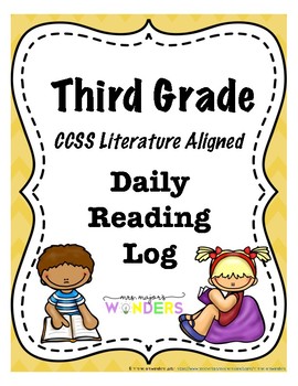 Preview of Third Grade Reading Log (CCSS Literature Aligned)