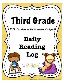 Preview of Third Grade Reading Log (CCSS Literature and Informational Text Aligned)