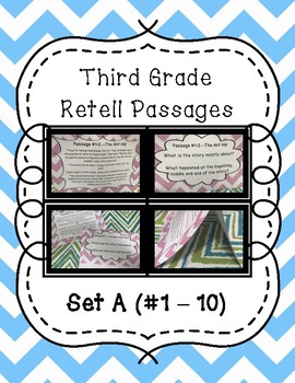 Third Grade Retell Passages - Set A (#1 -10) by A W Creations | TpT