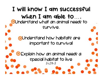 Third Grade Science Learning Intentions and Success Criteria | TpT
