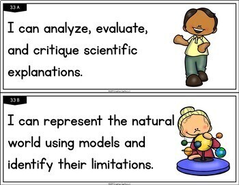 Third Grade Science TEKS Can and Will Standards Statements by Creation