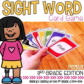 third grade sight word card game by saddle up for 2nd