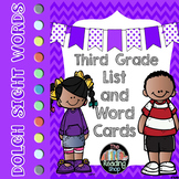 Dolch Third Grade Sight Word List and Word Cards