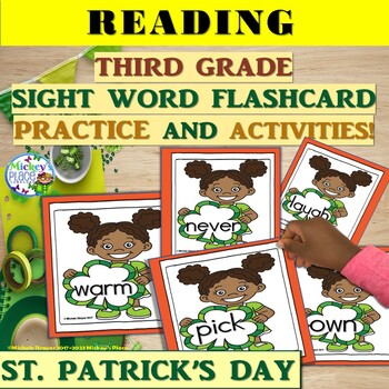 Preview of Third Grade Sight Word Practice for St. Patrick's Day Using Flashcard Activities