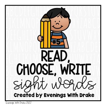 Preview of Third Grade Sight Word Read Choose and Write Practice