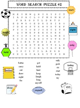 third grade sight words word search puzzles 2 puzzles by david filipek