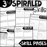 Third Grade Skill Pages Spiraled Skills Review Test Prep