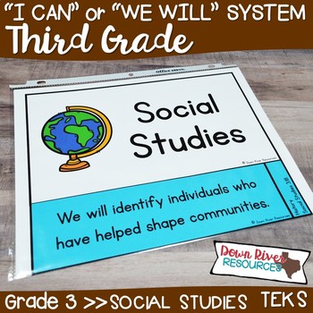 Preview of Third Grade Streamlined Social Studies TEKS I Can Statements