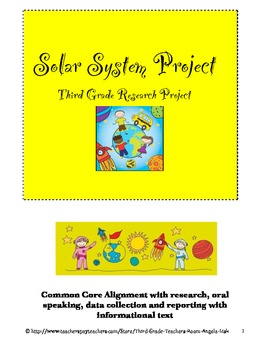Preview of Third Grade Solar System Presentation Project