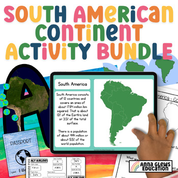 Preview of Third Grade South American Continents Activity and Display BUNDLE Google Slides