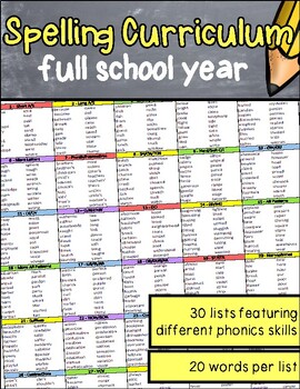 Third Grade Spelling Curriculum - A Complete School Year by ...