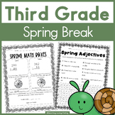 Third Grade Spring Break Independent Work Packet