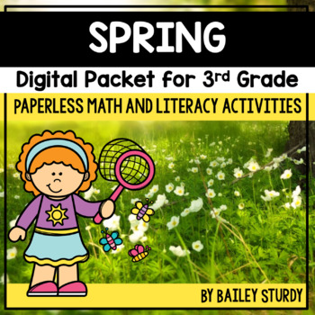 Preview of 3rd Grade Spring Math and Literacy Digital Packet