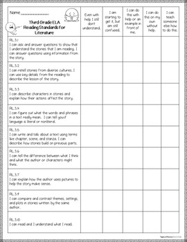 Third Grade Standards Checklists for All Subjects - 