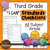 Third Grade Standards Checklists for All Subjects  - "I Can"