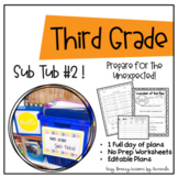 Third Grade Sub Tub 2 (Full Day of Plans. No Prep)