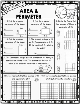 Third Grade Summer Math Packet and Math Review by KP Plans | TpT