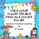 Third Grade Summer Math and Reading BUNDLE--3rd grade summ