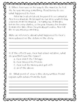 Third Grade Summer Vacation Homework Pack by For the Love of Elementary