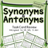 Third Grade Synonyms and Antonyms Task Cards