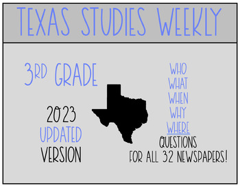 Preview of Third Grade Texas Studies Weekly Practice Pages (Updated 2023)