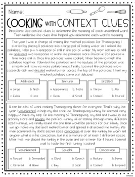 Third Grade Thanksgiving Math and Reading Worksheets | Thanksgiving Packet