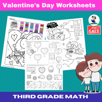 Preview of Third Grade Valentine's Day Worksheets Printables
