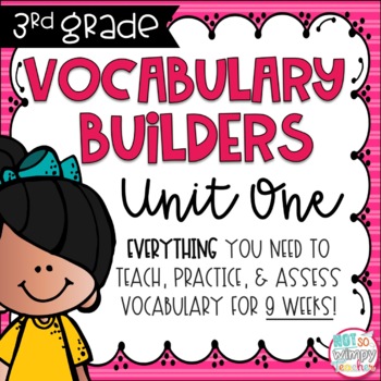 Preview of Vocabulary Builders Unit 1 THIRD GRADE