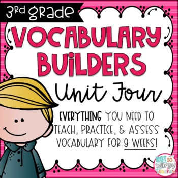 Preview of Vocabulary Builders Unit 4 THIRD GRADE