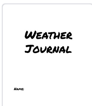 Preview of Third Grade Weather Journal