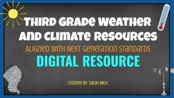 Preview of Third Grade Weather and Climate ONLINE Resources (Digital Resource) 