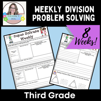 Third Grade Weekly Division Problem Solving: Common Core