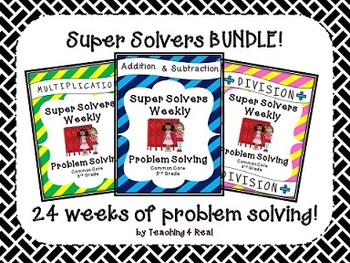 Preview of Problem Solving Addition/Subtraction, Multiplication/ Division BUNDLE 3rd Grade