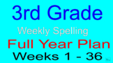 Year Long Weekly Spelling and Alphabetical Order Program (