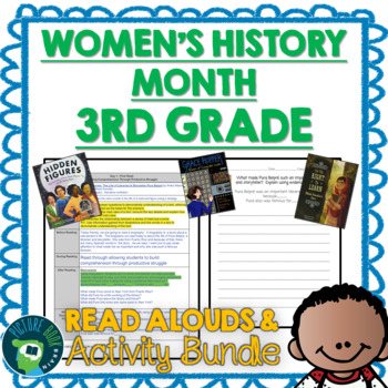 Preview of Third Grade Women's History Month Read Aloud and Google Activities Bundle