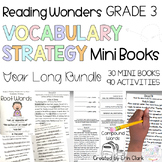 Third Grade Reading Wonders Vocabulary Strategy Mini Books BUNDLE