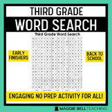 Third Grade Word Search - Back to School Activity