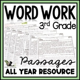 Third Grade Word Work Worksheets with Phonics Focused Pass