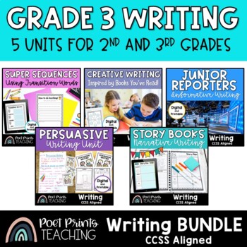 Preview of Third Grade Writing Lessons, Digital and Printable