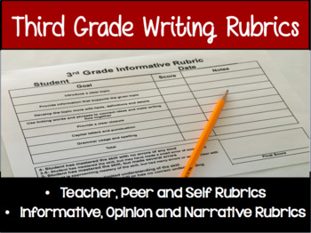Preview of Third Grade Writing Rubrics