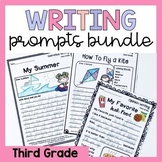 Third Grade Writing Prompts Bundle - Opinion, Narrative, Informational, How To
