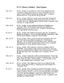 Third Quarter Syllabus for Prentice Hall America: History 