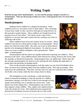 Preview of LEAP 2025 Test Prep  Evidence-Based  Prep Writing Prompt:  Smokejumpers
